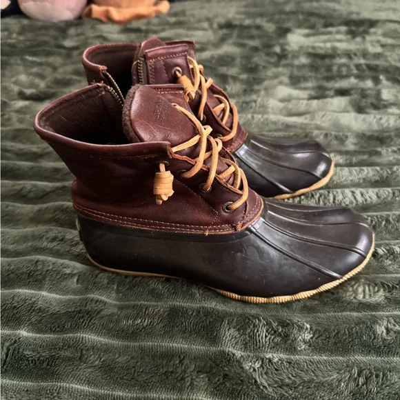 Sperry Dark Brown Leather Boots - Picture 2 of 3